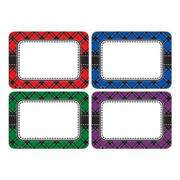 Plaid Name Tags Labels Multi Pack, TCR5665