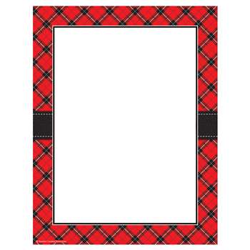 Red Plaid Computer Paper, TCR5695