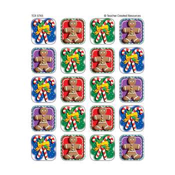Candy Canes/Gingerbread Stickers 120 Ct By Teacher Created Resources