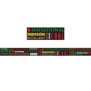 Positive Words Subway Art Straight Border Trim, TCR5803