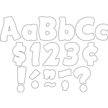 White Funtastic 4 &quot; Letters Combo Pk, TCR5819