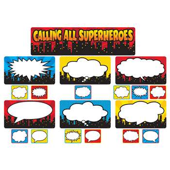Calling All Superheros Mini Bulletin Board Set, TCR5825