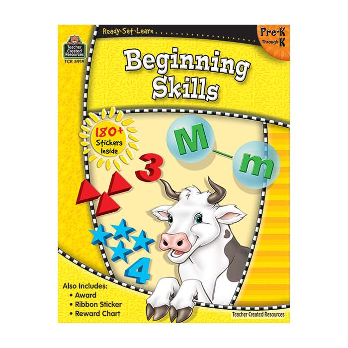 Ready-Set-Learn Beginning Skills Gr Pk-K By Teacher Created Resources