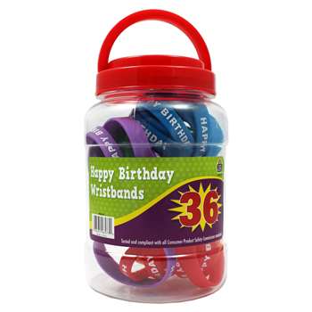 Happy Birthday Wristbands Jar, TCR6577