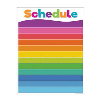 Colorful Schedule Wite-On/Wipe-Off Chart, TCR7108
