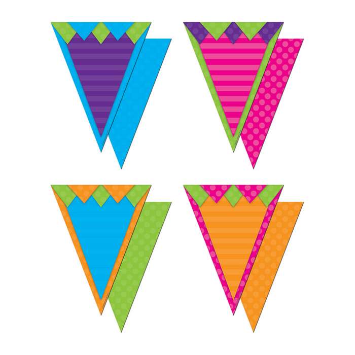 Shop Pennants With Pizzazz Sassy Solids - Tcr74776 By Teacher Created Resources
