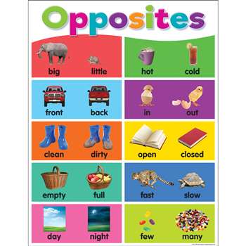 Colorful Opposites Chart, TCR7496