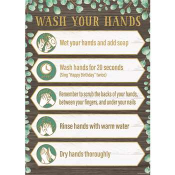 Eucalyptus Wash Your Hands Chart, TCR7506
