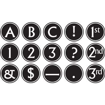 Shop Circle Letters Big Bold Black & White - Tcr75400 By Teacher Created Resources