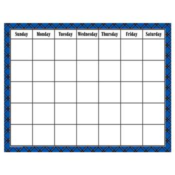 Blue Plaid Calendar Chart, TCR7547