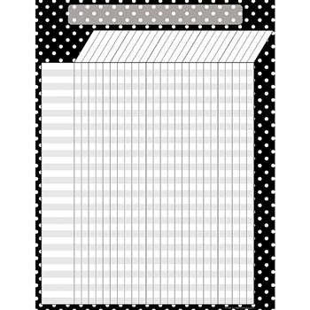 Black Polka Dots Incentive Chart By Teacher Created Resources