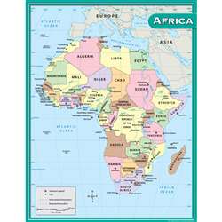 Africa Map Chart 17X22 By Teacher Created Resources
