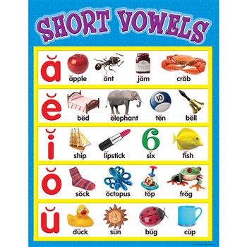 Short Vowels Chart 17x22, TCR7701