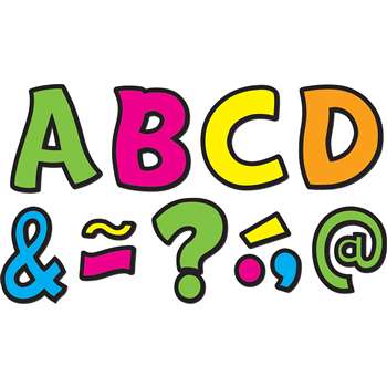 Neon Brights Funtastic Font 3&quot; Magnetic Letters, TCR77217