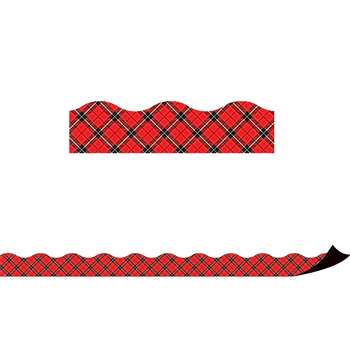 Red Plaid Magnetic Border, TCR77259