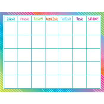 Colorful Vibes Calendar Chart, TCR7942