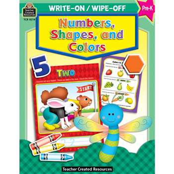 Write-On/Wipe-Off Numbers Shapes & Colors, TCR8214