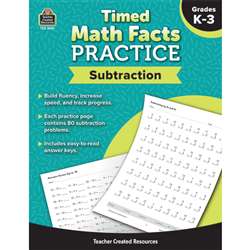 Timed Math Facts Subtraction, TCR8401