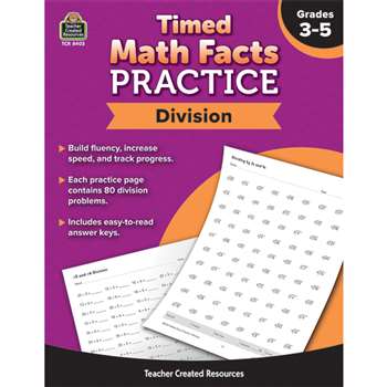 Timed Math Facts Practice Division, TCR8403