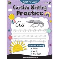 Watch Me Learn Cursive Writing Practice, TCR8405