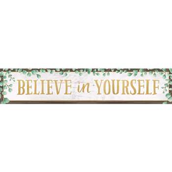 Believe &quot; Yourself Banner Eucalyptus, TCR8698