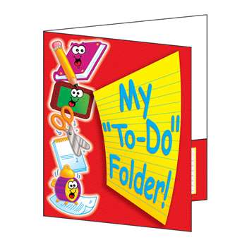 Pocket Folder My To Do Folder 8-1/2 X 11 Plastic-Coated By Teachers Friend