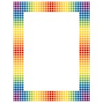 Design Paper Rainbow Gingham 50 Sht 8-1/2 X 11 By Teachers Friend