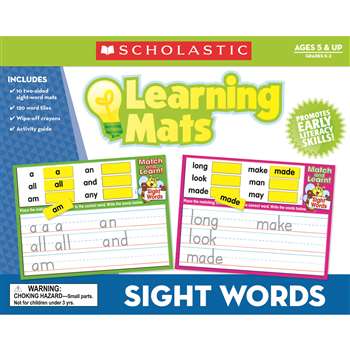 Sight Words Learning Mats By Teachers Friend