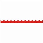 Red Graphic Pattern Scalloped Trimmer Gr Pk-5 By Teachers Friend