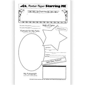Poster Papers Starring Me 30/Pk 2- Sided 22 X 17 By Teaching Learning