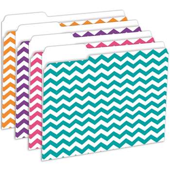 Shop Chevron File Folders 12 Pk - Top3344 By Top Notch Teacher Products