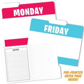 Day Of The Week Design File Folders, TOP3393