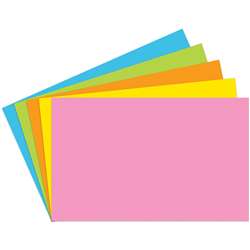 Index Cards 5X8 Blank 100 Ct Brite Assorted - Top364 By Top Notch Teacher Products