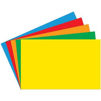 Index Cards Blank 100Ct 5X8 Primary Assorted, TOP3664