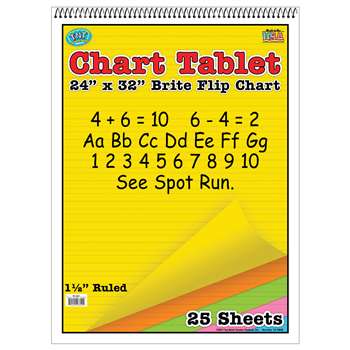 Chart Tablets 24 X 32 Assorted 1/2 Ruled - Top3820 By Top Notch Teacher Products