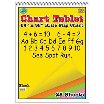 Chart Tablets 24X32 Assorted Blank - Top3822 By Top Notch Teacher Products