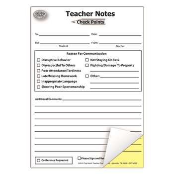 Teacher Notes Check Points Booklet, TOP4923