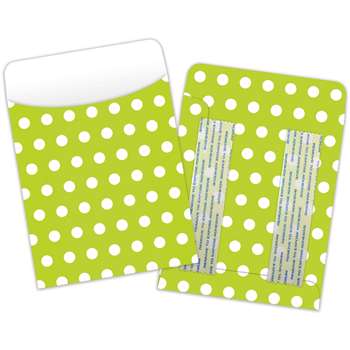 Brite Pockets Grn Polka Dots 25/Bag Peel & Stick - Top6034 By Top Notch Teacher Products