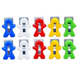 Magnet Man Magnetic Clip 10 Pcs Assorted Colors, TPG13210