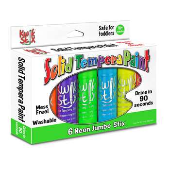 Kwik Stix Solid Paint 6 Neon Colors Jumbo, TPG645