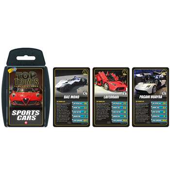 Sports Cars Top Trumps Card Game, TPU001688