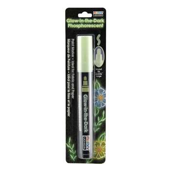 Glow &quot; Dark Green Fabric Marker Carded, UCH223C