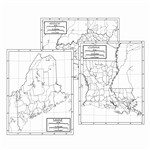 Shop 50 State Outline Map Set Laminated - Uni21275 By Kappa Map Group / Universal Maps