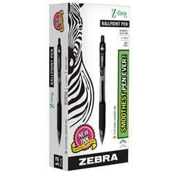 Z Grip Ballpoint Pen Black - Zeb22210 By Zebra Pen