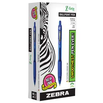 Z Grip Ballpoint Pen Blue - Zeb22220 By Zebra Pen