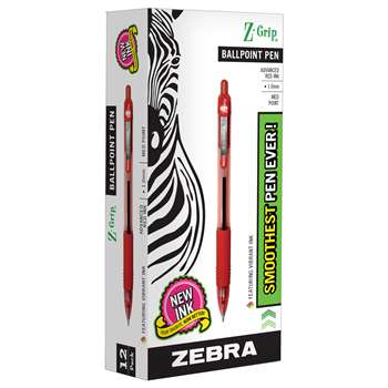 Z Grip Ballpoint Pen Red - Zeb22230 By Zebra Pen