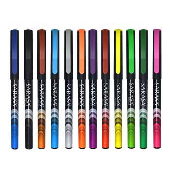 Zebra Sarasa Fineline Pen Asst 12Pk, ZEB67012