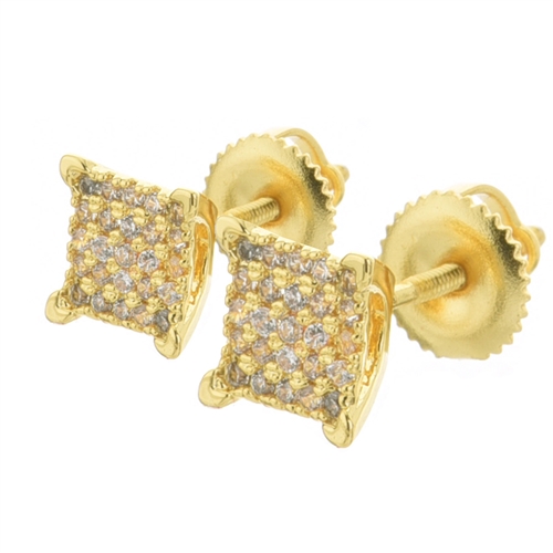 BRASS SCREWBACK EARRING / BE 112