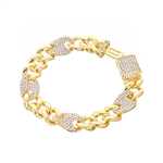 HALF STONE GUCCI / CUBAN BRACELET / CSN 214 08