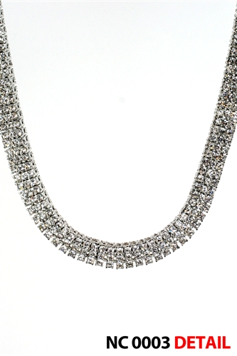 THREE LINE STONE CHAIN / NC 0003